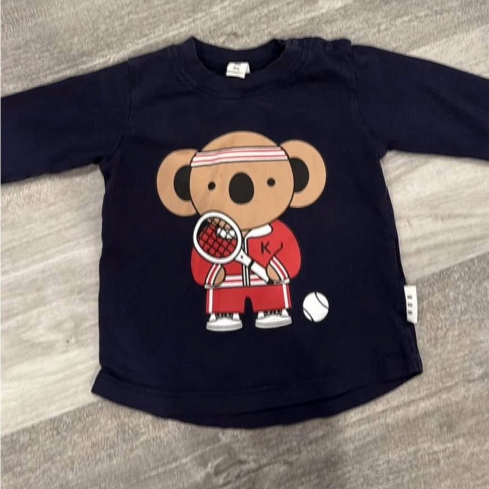 Huxbaby Navy Long Sleeve Koala Tennis Tee